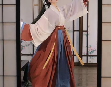 宿问汉服女正品原创晋制交领齐腰襦裙中国风日...