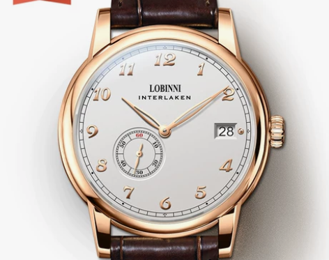 罗宾尼手表男新款正品超薄机械表全自动男表防...