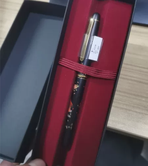 全新白金便携毛笔书法笔软头楷书钢笔式毛笔C...