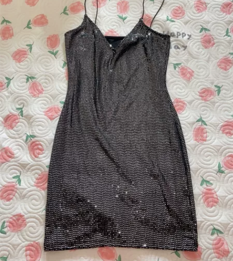 HM夜店包臀裙 星空闪闪裙 性感气质连衣裙...