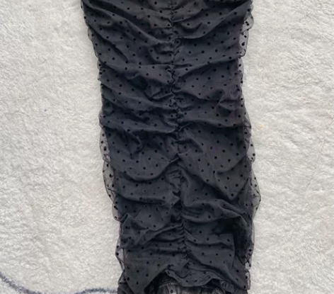 HM全新带吊牌黑色网纱连衣裙包臀裙。s码，...