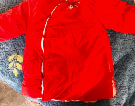 年服裙中国风棉服大红色110码全新带吊牌 ...