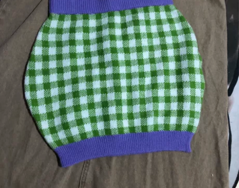 全新famous秋季港风复古纹针织半身裙 ...