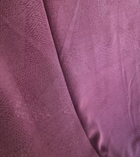 紫红吉祥小纹和服真丝蚕丝面料中古回流 材质...