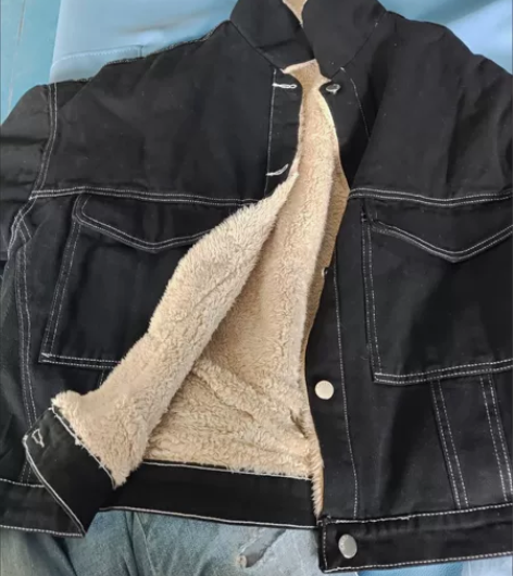 女款加绒加厚夹克衫  休闲港风棉衣 宽松显...