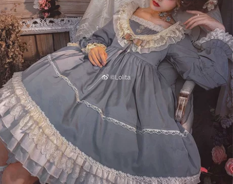 无梦港 小玛丽安 灰蓝op m码 无吊牌试...