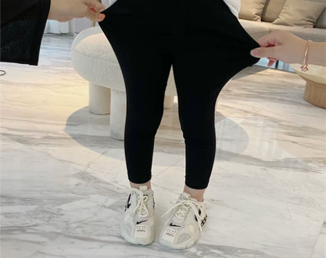 经典小黑裤女童弹力铅笔裤2022春秋款儿童...