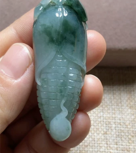 翡翠A货玉雕文玩收藏 冰糯种飘花 金玉满堂...