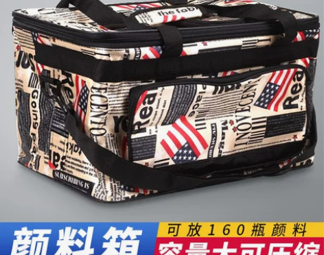 手提美术工具箱多功能画箱帆布美术箱手提式颜...