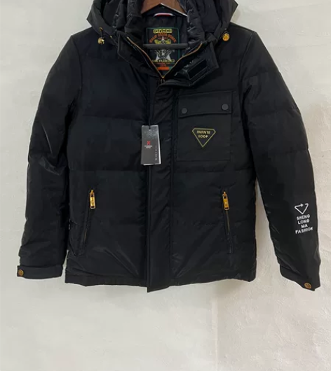 撤柜 全新 正品劲霸连帽羽绒服男士休闲时尚...