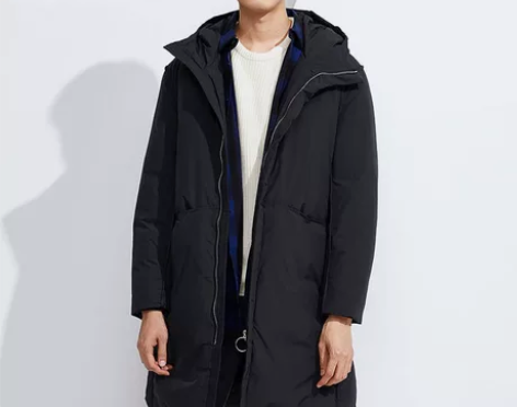 鸭鸭中长款羽绒服男士冬季白鸭绒时尚青年保暖...