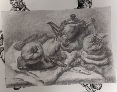 素描静物组合作品 尺寸8k 不包邮 直拍 ...
