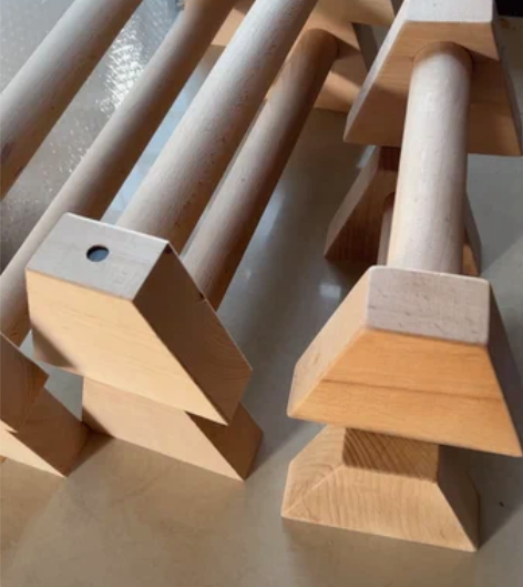 欧洲进口榉木 实木俯卧撑支架 倒立架 俄挺...