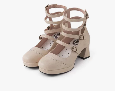 摩多modo四扣鸟笼四扣防水台单鞋loli...