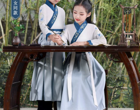 儿童汉服男童国学服女童秋冬新款古装襦裙小学...