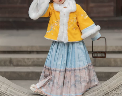 儿童过年汉服女童拜年服中国风小女孩宝宝喜庆...