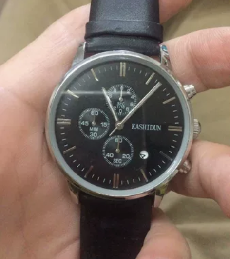 卡诗顿六针计时石英手表,大表径,全钢壳,正...