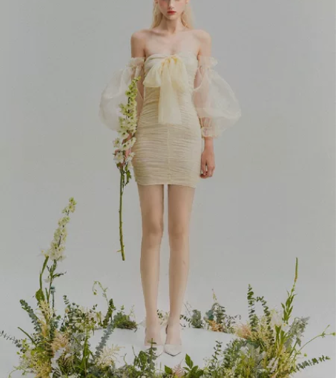 Bloomin夏季性感包臀裙女抹胸显瘦名媛...