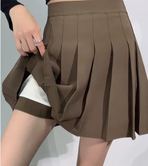 加长加厚 秋冬百褶裙松紧高腰显瘦A字短裙女...
