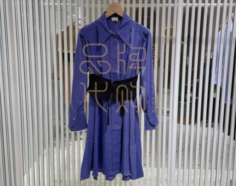 Lily衬衫气质带腰封连衣裙女121400...