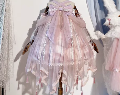 出浮云堆上 昙中雀粉紫色M 小物有披帛，一...