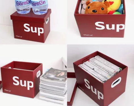 网红同款大号带盖折叠整理箱书箱车载收纳箱衣...