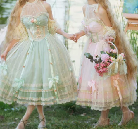 出伯爵夫人朝花夕拾薄荷绿lolita js...