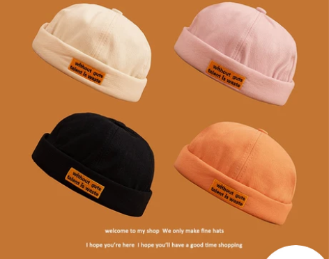 春夏韩版雅痞无檐瓜皮帽女日系复古时尚情侣学...