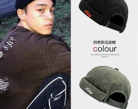 薄款帽子无檐瓜皮帽地主帽男街头潮人嘻哈帽子...