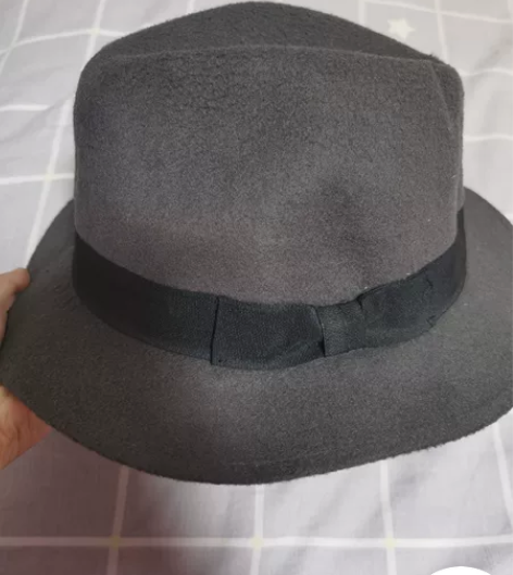 纯羊毛礼帽，黑色灰色各一顶，材质特别好，1...