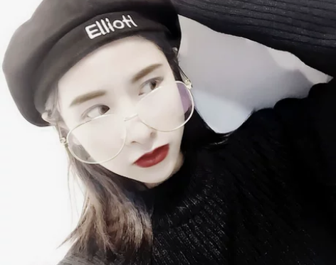 韩国复古麂皮绒字母八角帽子秋冬男女黑色保暖...