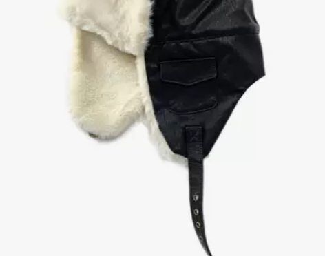 韩国飞行员雷锋帽女冬季滑雪保暖加厚皮质毛绒...