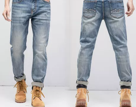 牛仔裤男士秋季时尚高端潮牌欧货刺绣微弹浅色...