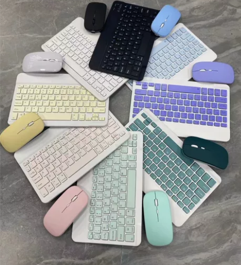 全新10寸蓝牙键盘鼠标套装iPad手机平板...