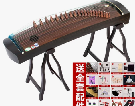 弘音短筝成人练习专业实木半筝便携式小型迷你...
