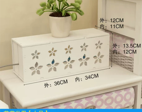 超大电线收纳盒 电源线集线器 插线板电脑线...