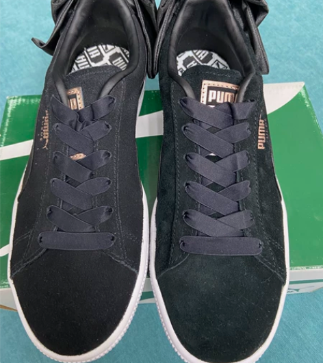 Puma Suede Bow 黑女款蝴蝶结...