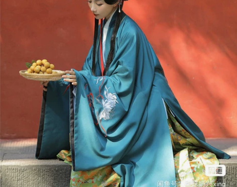 兰若庭汉服 乘黄明制披风绣花大袖袄裙有颗扣...