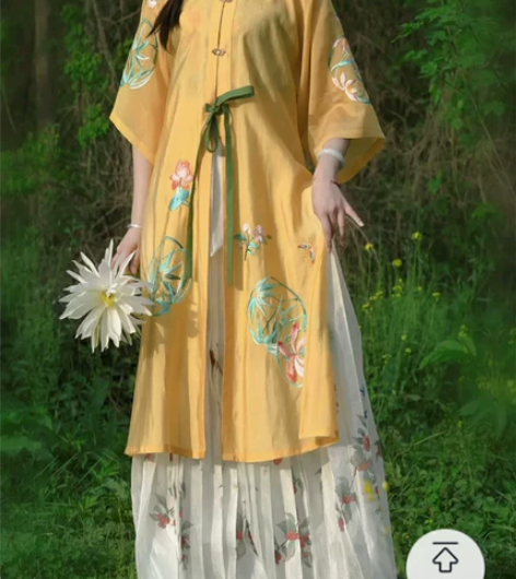 【出】初潋月原创汉服  清荷 夏款明制绣花...