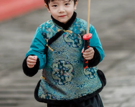 桐花印象男童汉服冬款中国风儿童古风童装男宝...