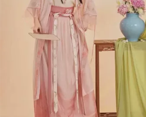 七月夕蜜桃初夏宋制对襟长衫汉服 s码全套有...