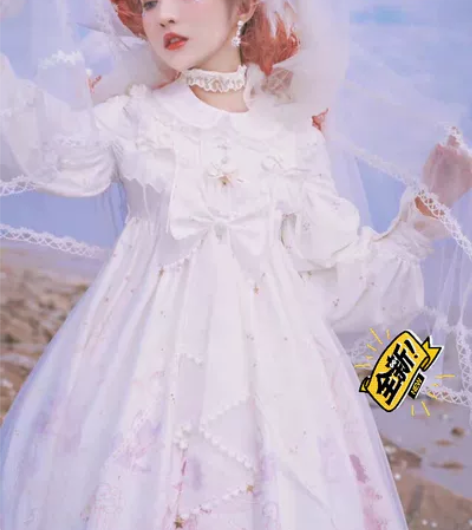 给少女与梦轻花嫁lolita，全新吊带小物...