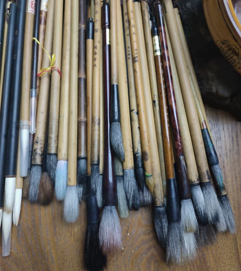 毛笔有纯新的17个有用过的43个 羊毫~狼...