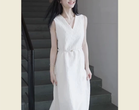 法式温柔风质感高级感气质显瘦长裙初恋甜美白...