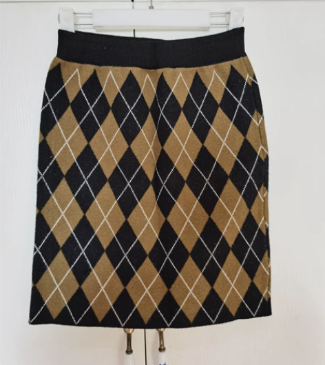 针织毛线半身裙包臀裙A字裙女 松紧腰围 裙...