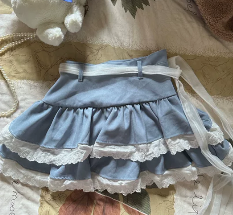 蛋糕裙软妹可爱s码 送腰带 感兴趣的话点...