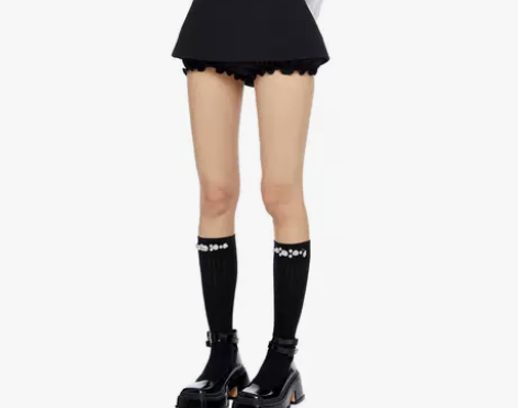 花苞裙 裙裤花苞裙黑色短裙女夏季裤SST设...