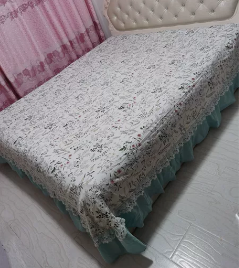 姨家，纯棉床裙，适合1.8/2.0床，全新...