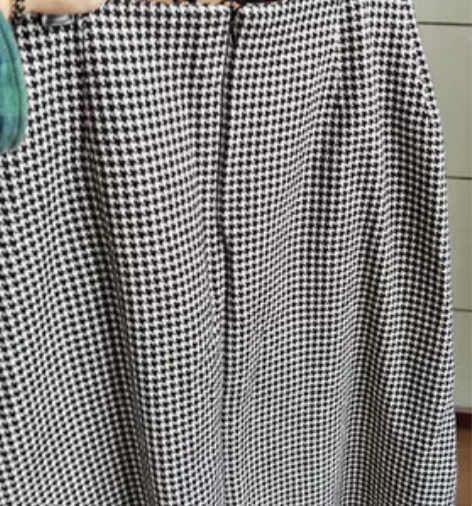 冬季千鸟格呢料中裙 好看时尚不过时 m号 ...