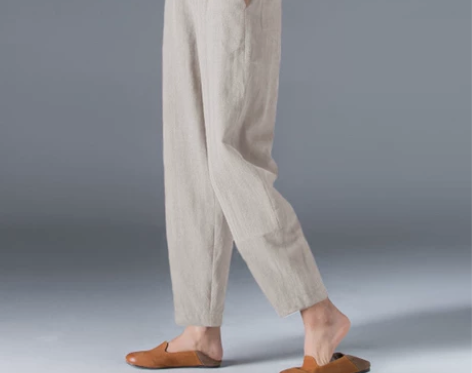 哈伦裤纯棉显瘦休闲裤九分灯笼裤子女春夏 颜...